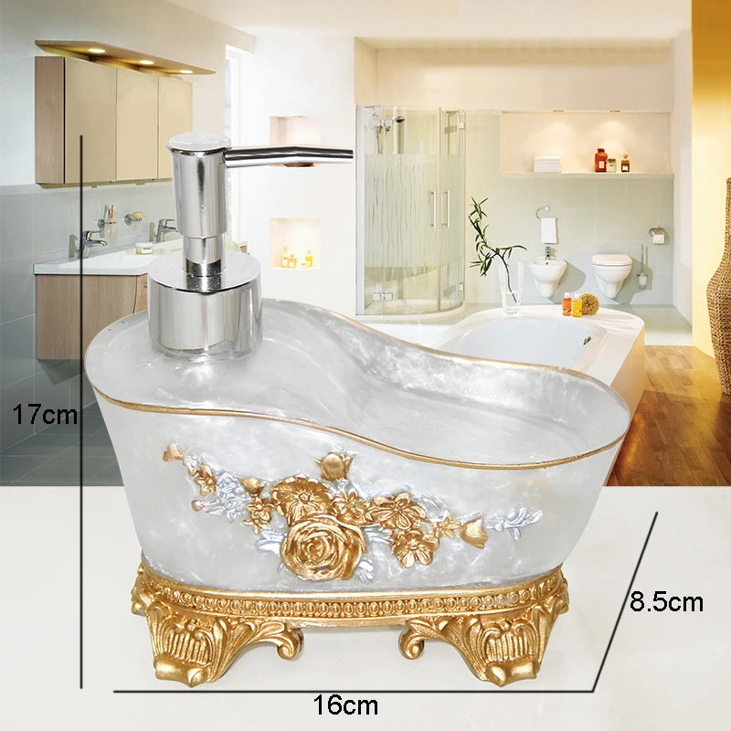 Floraler Seifenspender – Harz Vintage Badezimmer-Essential