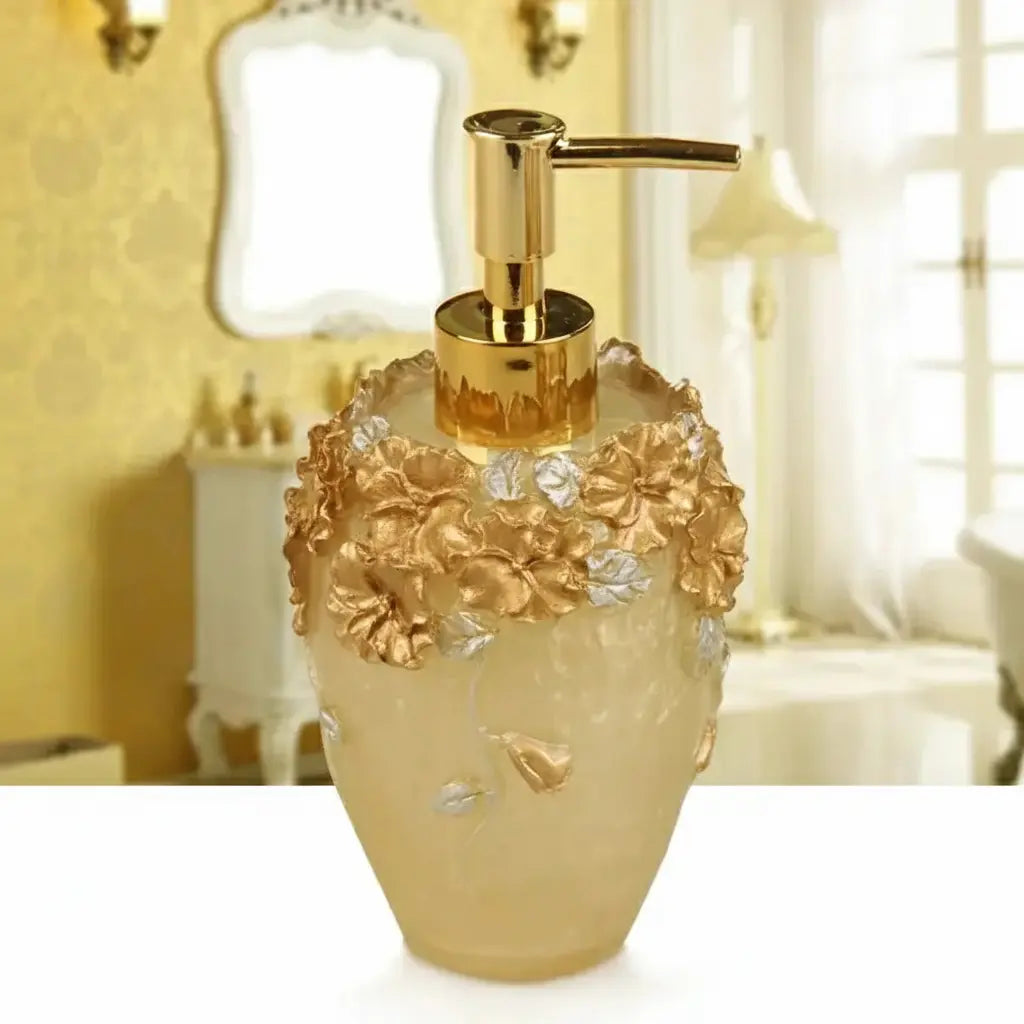 Floraler Seifenspender – Harz Vintage Badezimmer-Essential