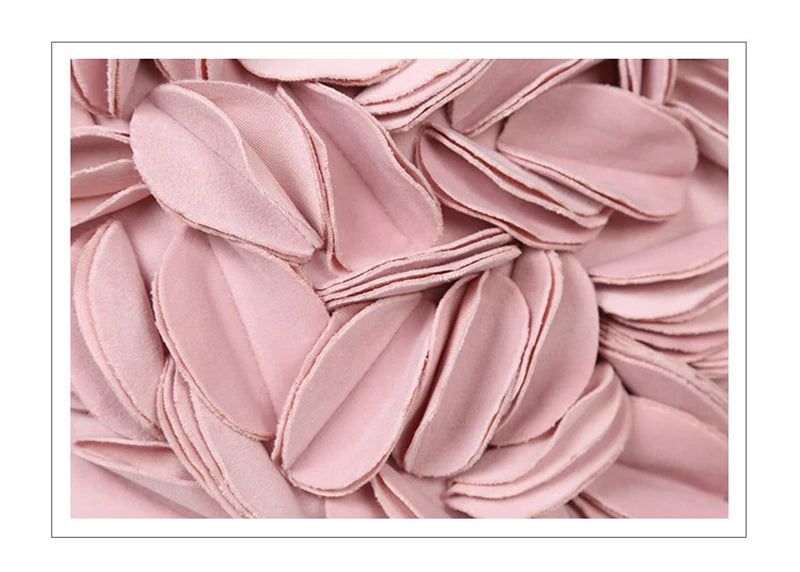 Florales Kissenbezug aus Samt – Handgemachtes 3D Design – Sofa/Bett