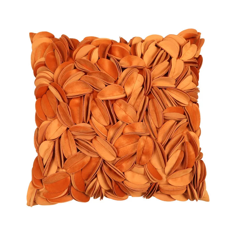 Florales Kissenbezug aus Samt – Handgemachtes 3D Design – Sofa/Bett