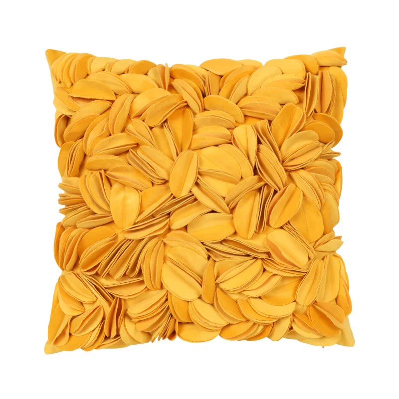 Florales Kissenbezug aus Samt – Handgemachtes 3D Design – Sofa/Bett
