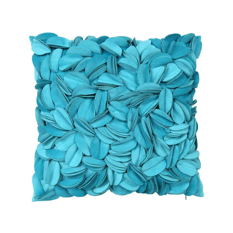 Florales Kissenbezug aus Samt – Handgemachtes 3D Design – Sofa/Bett