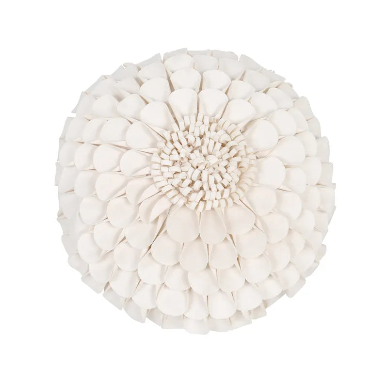 Florales Kissenbezug aus Samt – Handgemachtes 3D Design – Sofa/Bett