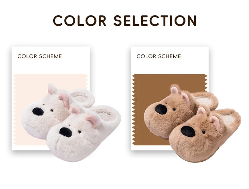 Fluffy Dog Hausschuhe – Kunstfell Cottage Stil – Für Drinnen