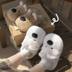 Fluffy Dog Hausschuhe – Kunstfell Cottage Stil – Für Drinnen