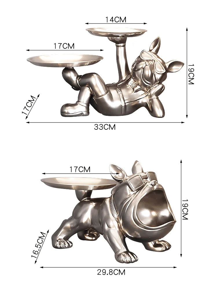 Französische Bulldogge Buchstützen – Harz Nordic Dekor