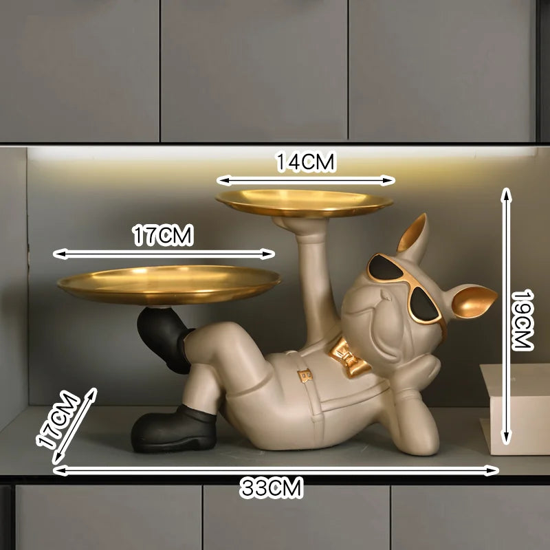 Französische Bulldogge Weinhalter – Harz Nordisch Tischdeko