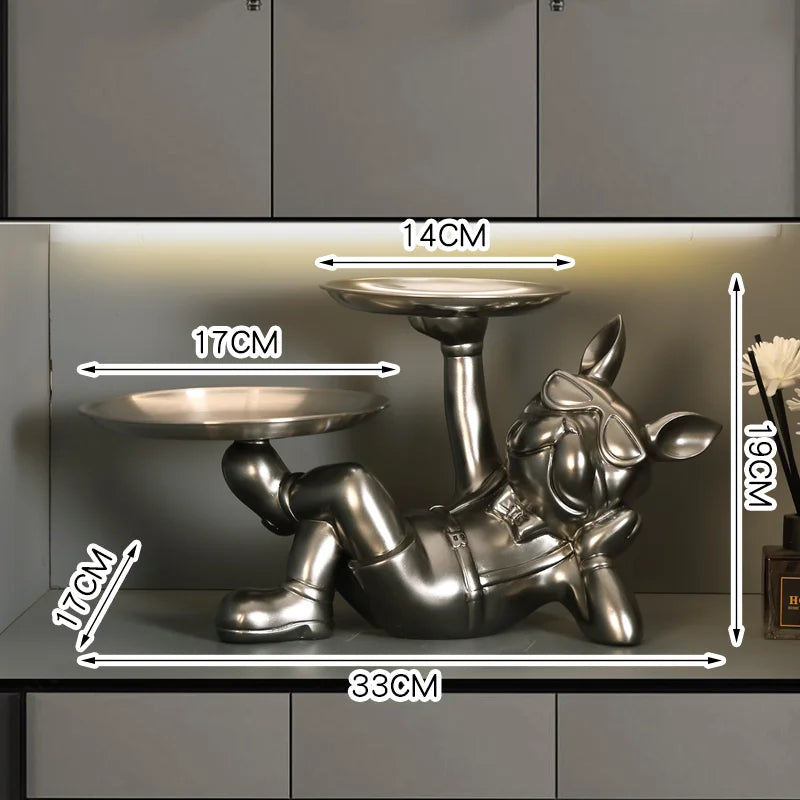 Französische Bulldogge Weinhalter – Harz Nordisch Tischdeko