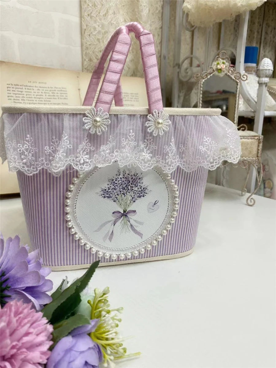 Französische Spitze Aufbewahrungsbox – Handgefertigtes Romantik Design