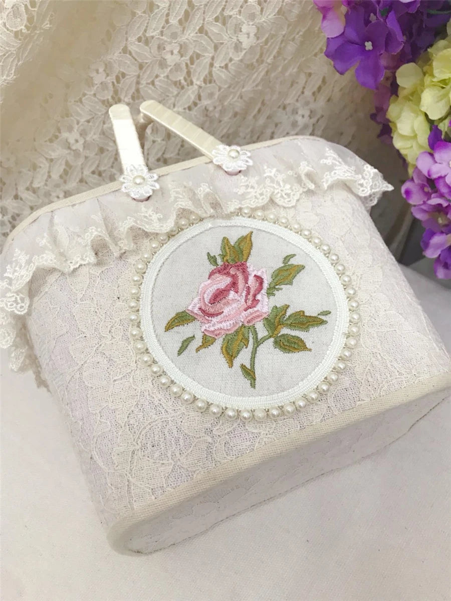Französische Spitze Aufbewahrungsbox – Handgefertigtes Romantik Design