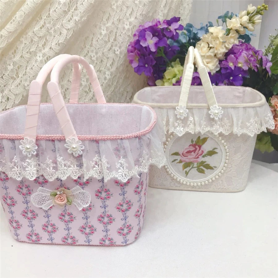 Französische Spitze Aufbewahrungsbox – Handgefertigtes Romantik Design