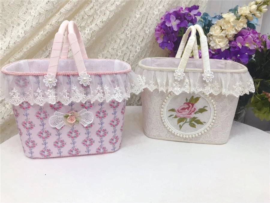 Französische Spitze Aufbewahrungsbox – Handgefertigtes Romantik Design