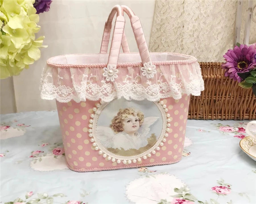 Französische Spitze Aufbewahrungsbox – Handgefertigtes Romantik Design