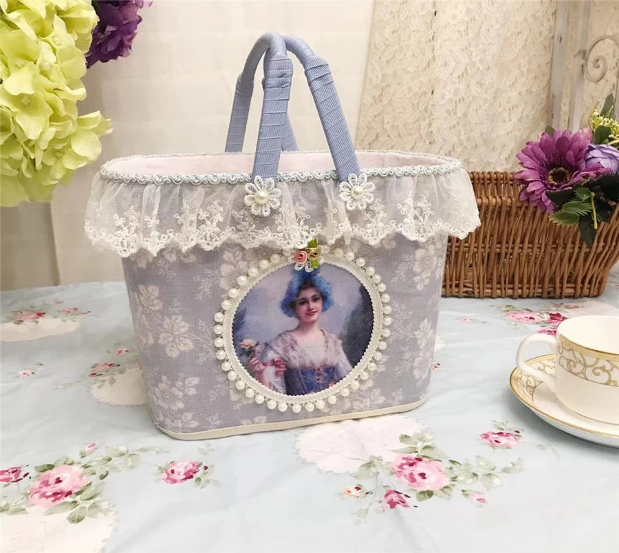 Französische Spitze Aufbewahrungsbox – Handgefertigtes Romantik Design