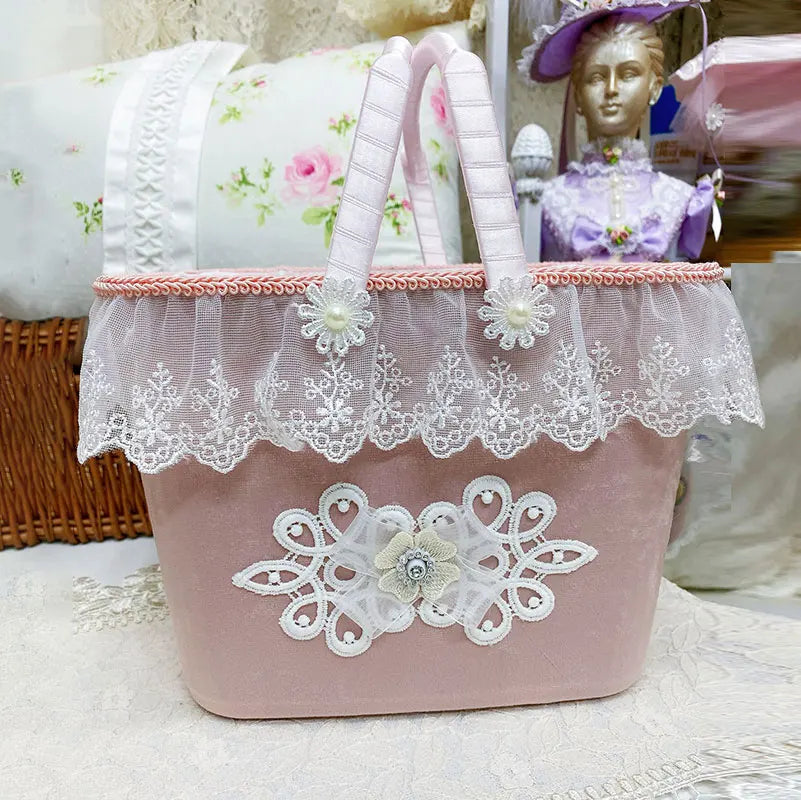 Französische Spitze Aufbewahrungsbox – Handgefertigtes Romantik Design