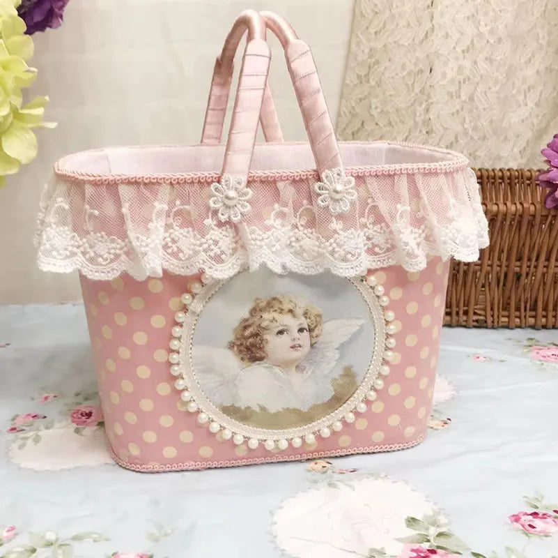 Französische Spitze Aufbewahrungsbox – Handgefertigtes Romantik Design