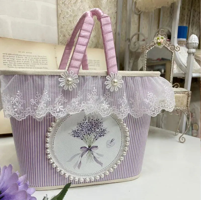 Französische Spitze Aufbewahrungsbox – Handgefertigtes Romantik Design