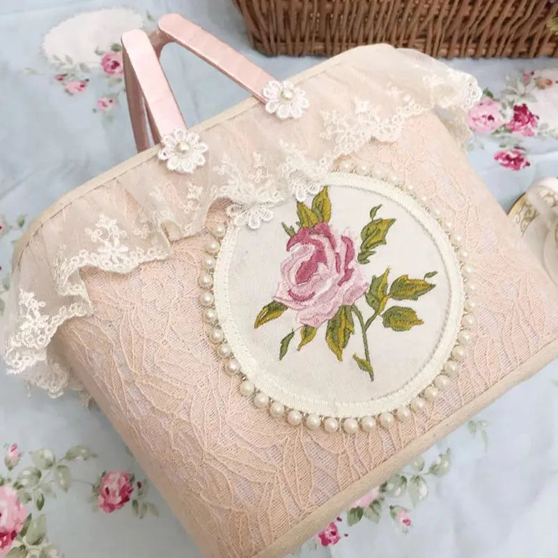 Französische Spitze Aufbewahrungsbox – Handgefertigtes Romantik Design