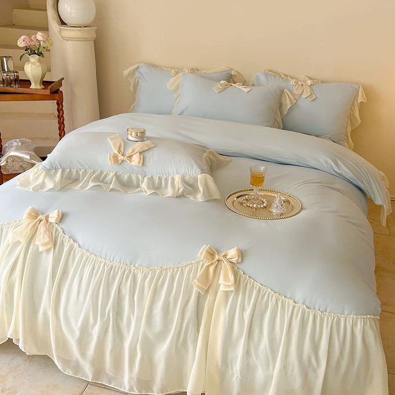 Französisches Bettwäscheset aus Mikrofaser, Farbe: Pink, Grösse: Queen 200x230