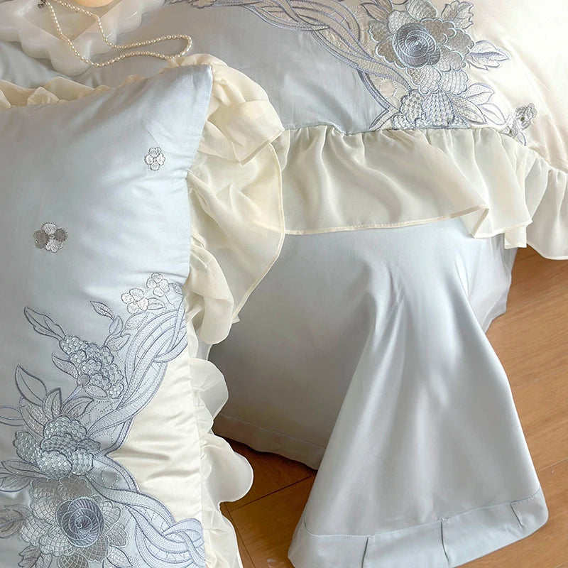 Französisches Spitzenbettwäsche-Set – Ägyptische Baumwolle