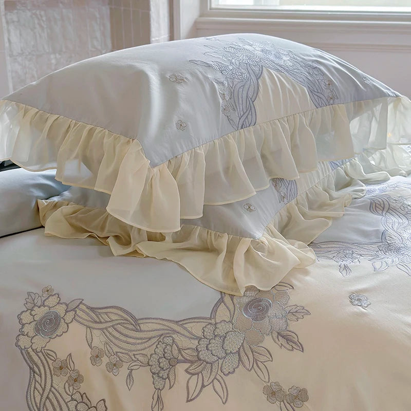 Französisches Spitzenbettwäsche-Set – Ägyptische Baumwolle