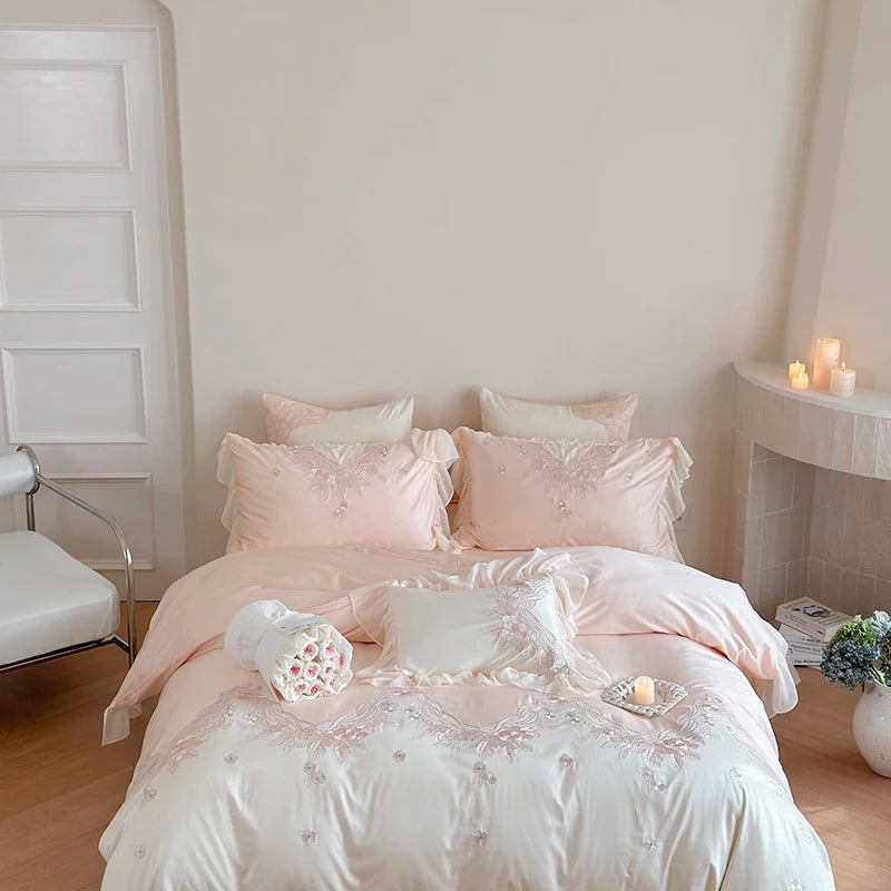 Französisches Spitzenbettwäsche-Set – Ägyptische Baumwolle