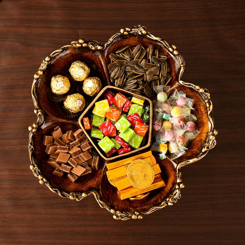 europäisches dekoratives tablett aus transparentem harz mit deckel 30xH22CM