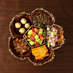 europäisches dekoratives tablett aus transparentem harz mit deckel 30xH22CM