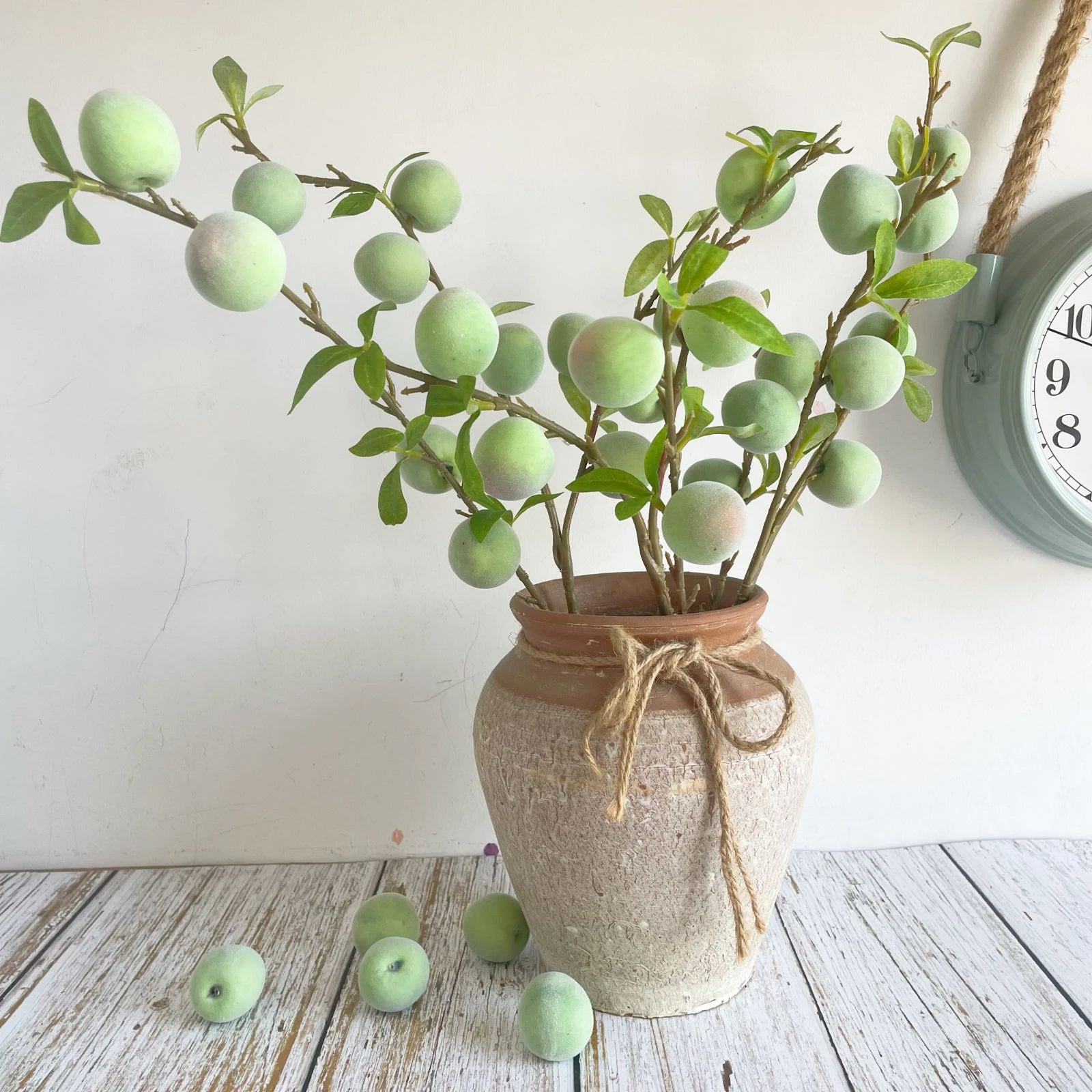 Fruchtgrüne Pflaume – Dekostück – 62cm