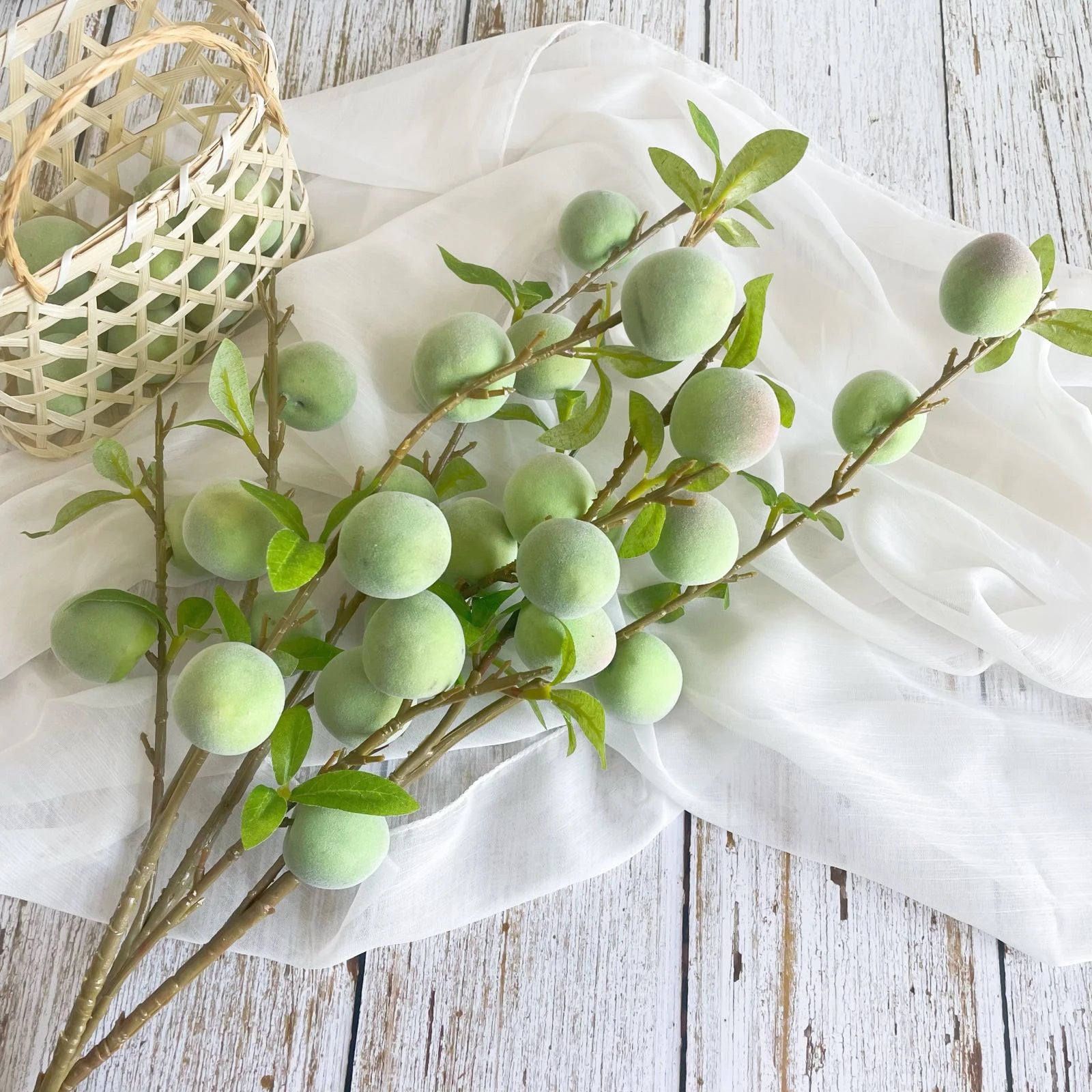 Fruchtgrüne Pflaume – Dekostück – 62cm