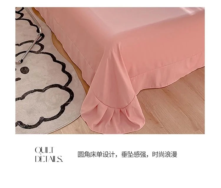 Frühlingsgrünes Bettwäsche-Set – Gebürstet – 5pcs