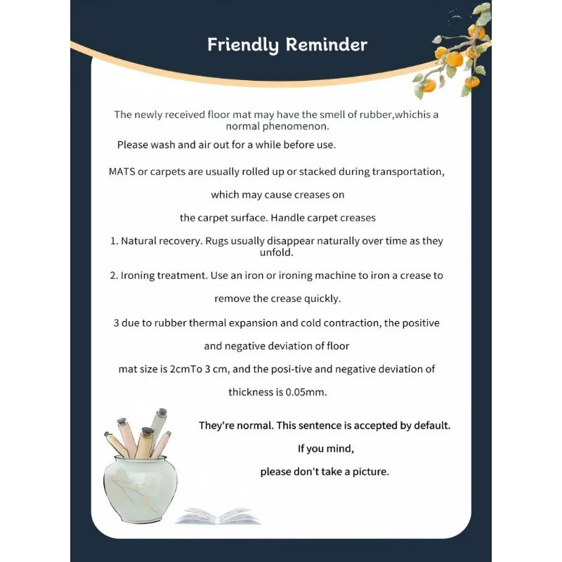 rechteckige gummi fussmatte im modernen stil, farbe: blühender reis, grösse: 60x90cm23.6x35.4in