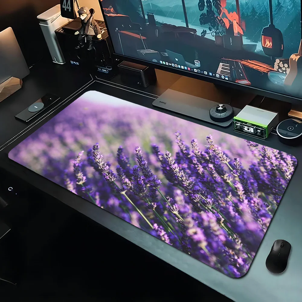 Gaming-Mauspad im Lavendelmuster auf weichem Stoff, 400x600x2 mm
