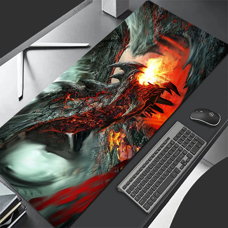 Multicolor Gaming-Mauspad aus Gummi mit Cartoon-Muster, Grösse 900x400 mm, modern