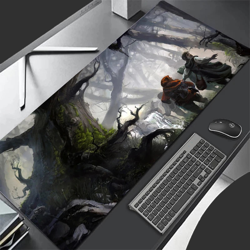 modernes Gaming-Mauspad Naturlandschaft Gummi mit Cartoon-Muster, Grösse 900x400x2mm