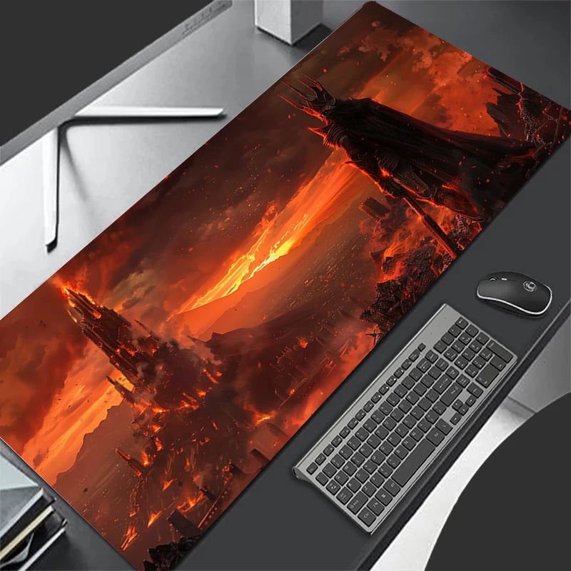 Gaming-Mauspad mit Naturlandschaft in Multicolor aus Gummi, Grösse 900x400mm, modern