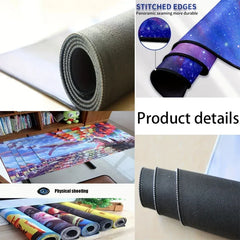 Gaming Mauspad in Retro Style, Gummi, Blau, Grösse: 20x25 cm oder 30x60 cm