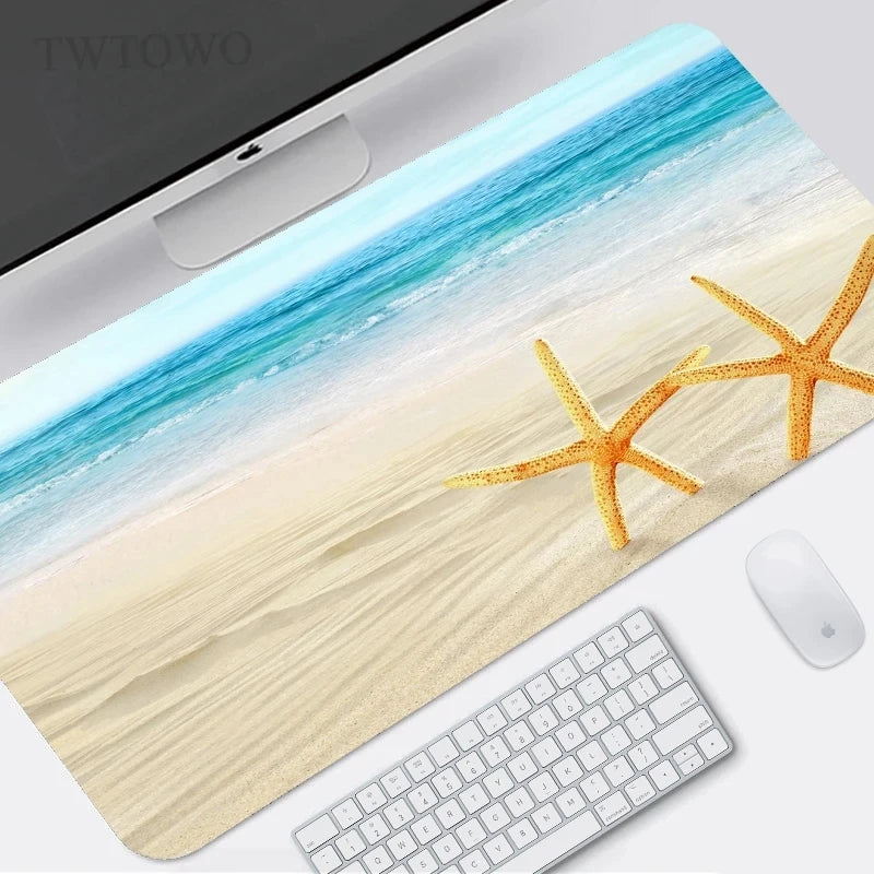 Retro Style Gaming Mauspad aus Gummi, Farbe: Blau, Grösse: 30x60cm mit Rand