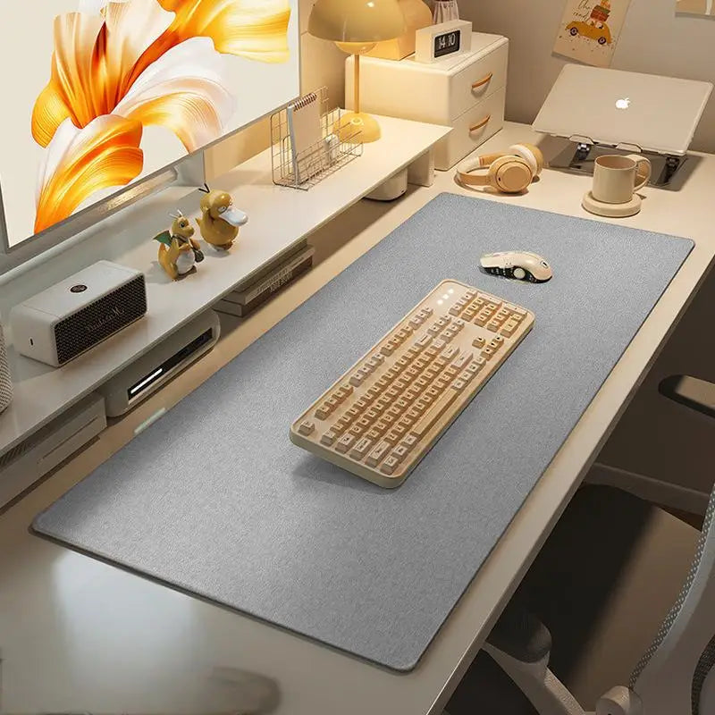 Gaming Mousepad aus Baumwolle und Leinen in Eierschalenfarbe, Grösse: 900x450x4MM