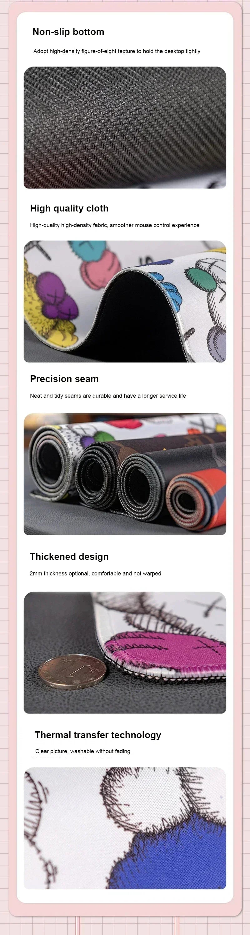 Gaming-Mousepad aus Gummi, wasserfest, in Farbe ZZ1636(1), Grösse 100x50 cm