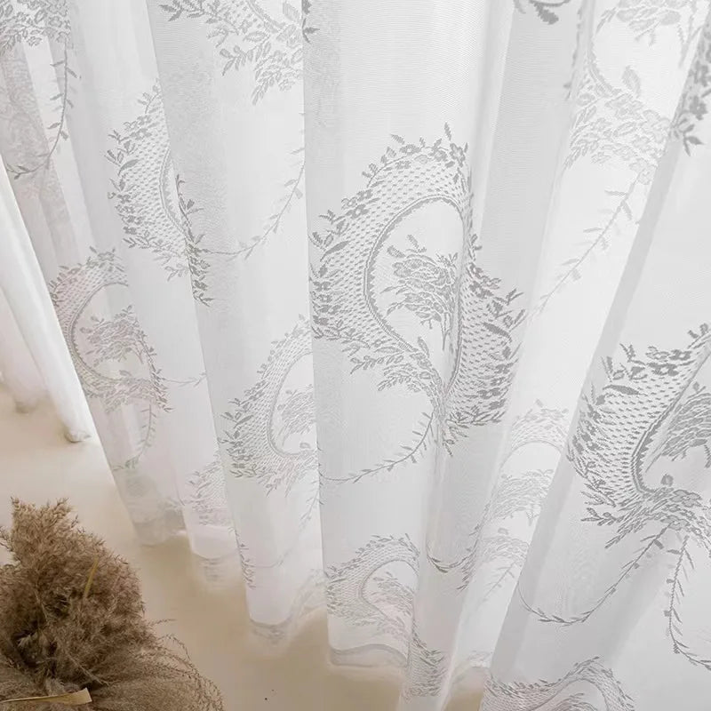 Spitzengardine grün B150cmxH250cm 1Stk im eleganten europäischen Stil