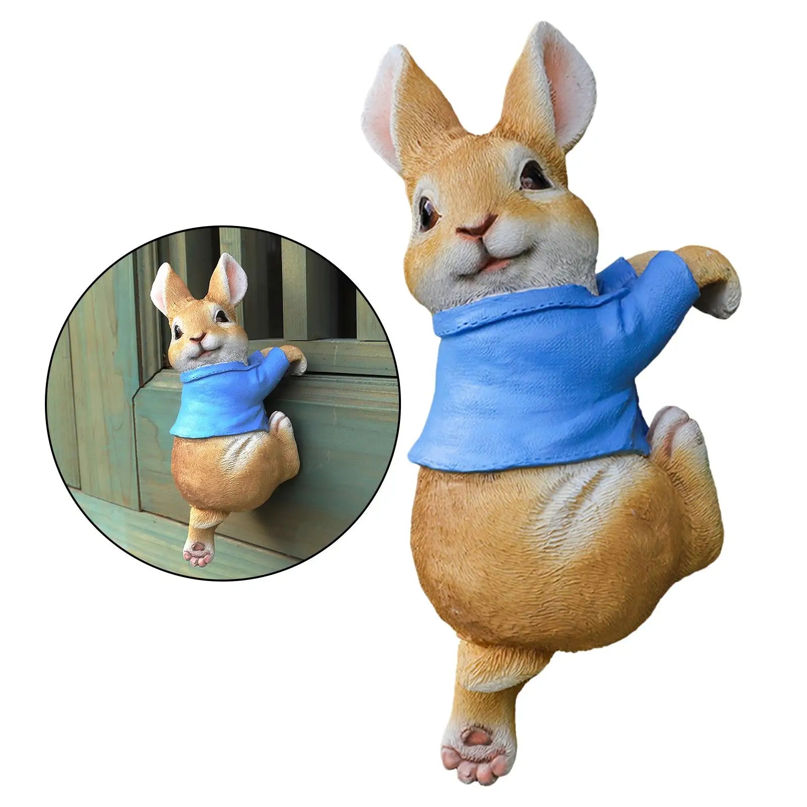 Gartenornamente – Resin-Hasenstatue – 19 CM Deko