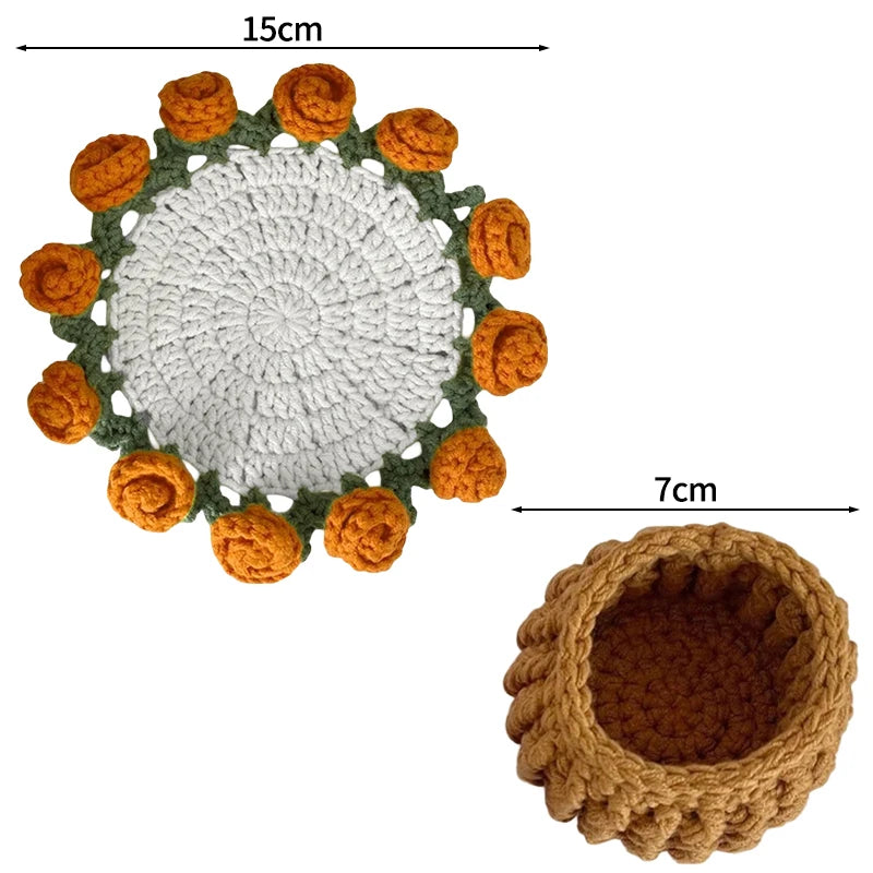 Gehäkelter Untersetzer – Öko Polyester – 10cm