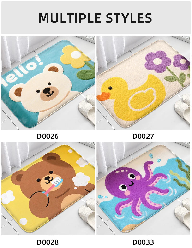 Gelbe Ente Badezimmermatte – Modernes Gummidesign – 60x90cm