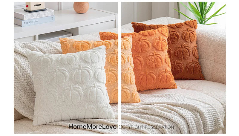 Geometrische Kissenbezüge aus 100% Polyester in Orange 50x50 cm