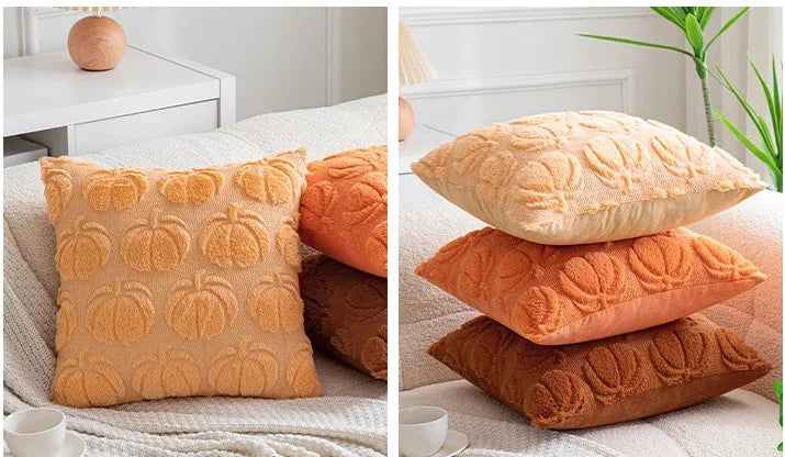 Geometrische Kissenbezüge aus Polyester in Farbe Weiss 50x50 cm