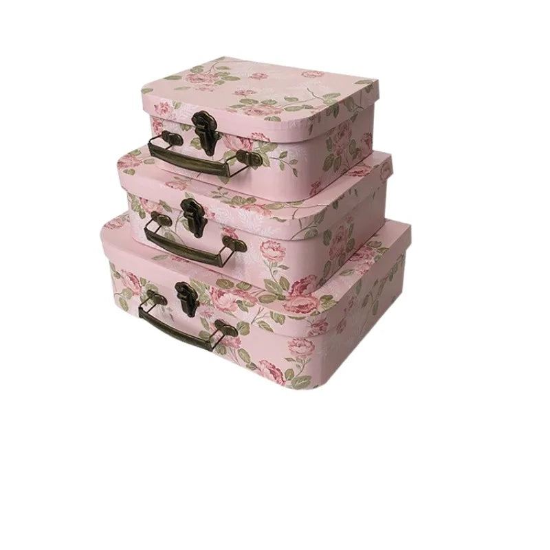 Geschenkbox Set – Vintage Karton Design – 3 Grössen