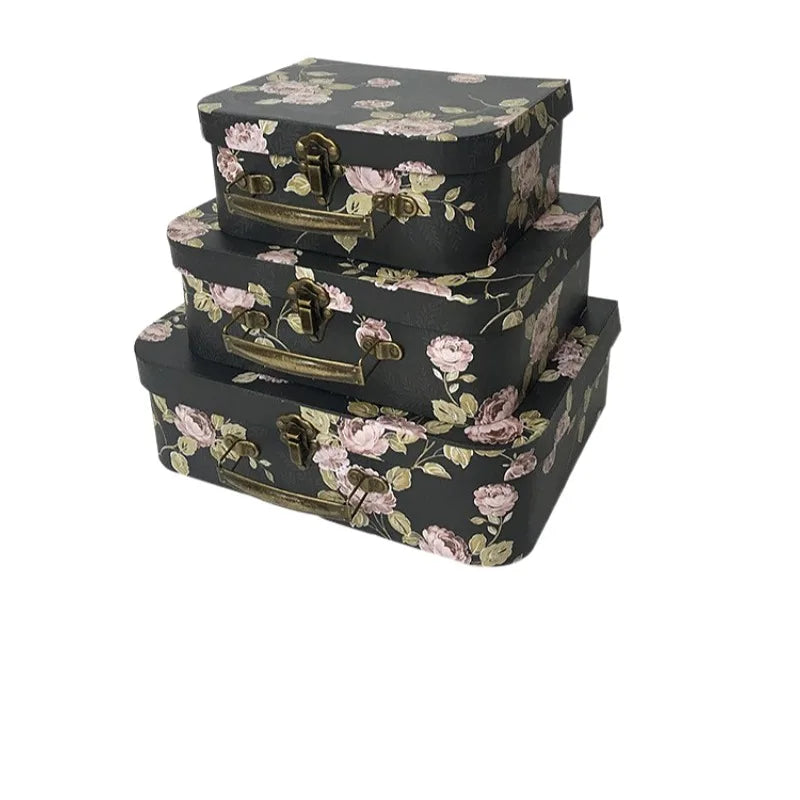 Geschenkbox Set – Vintage Karton Design – 3 Grössen