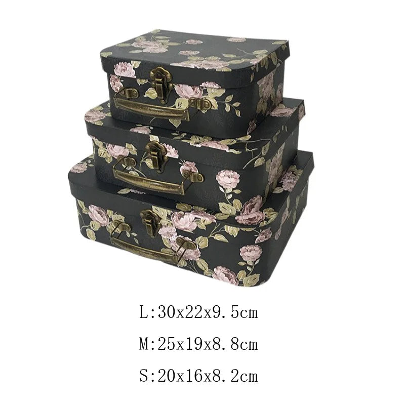 Geschenkbox Set – Vintage Karton Design – 3 Grössen