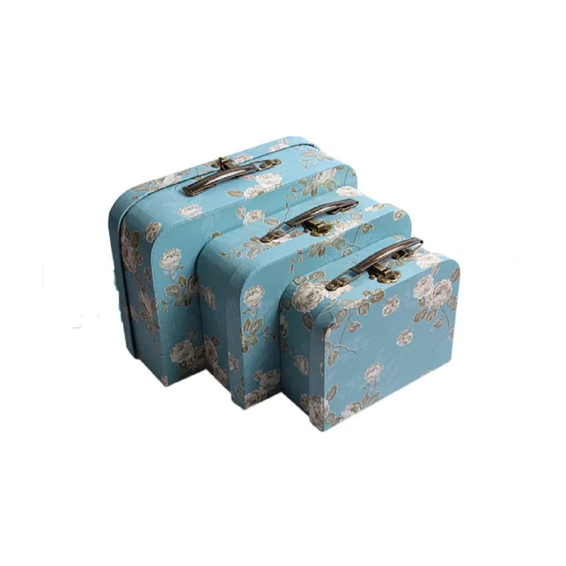 Geschenkbox Set – Vintage Karton Design – 3 Grössen